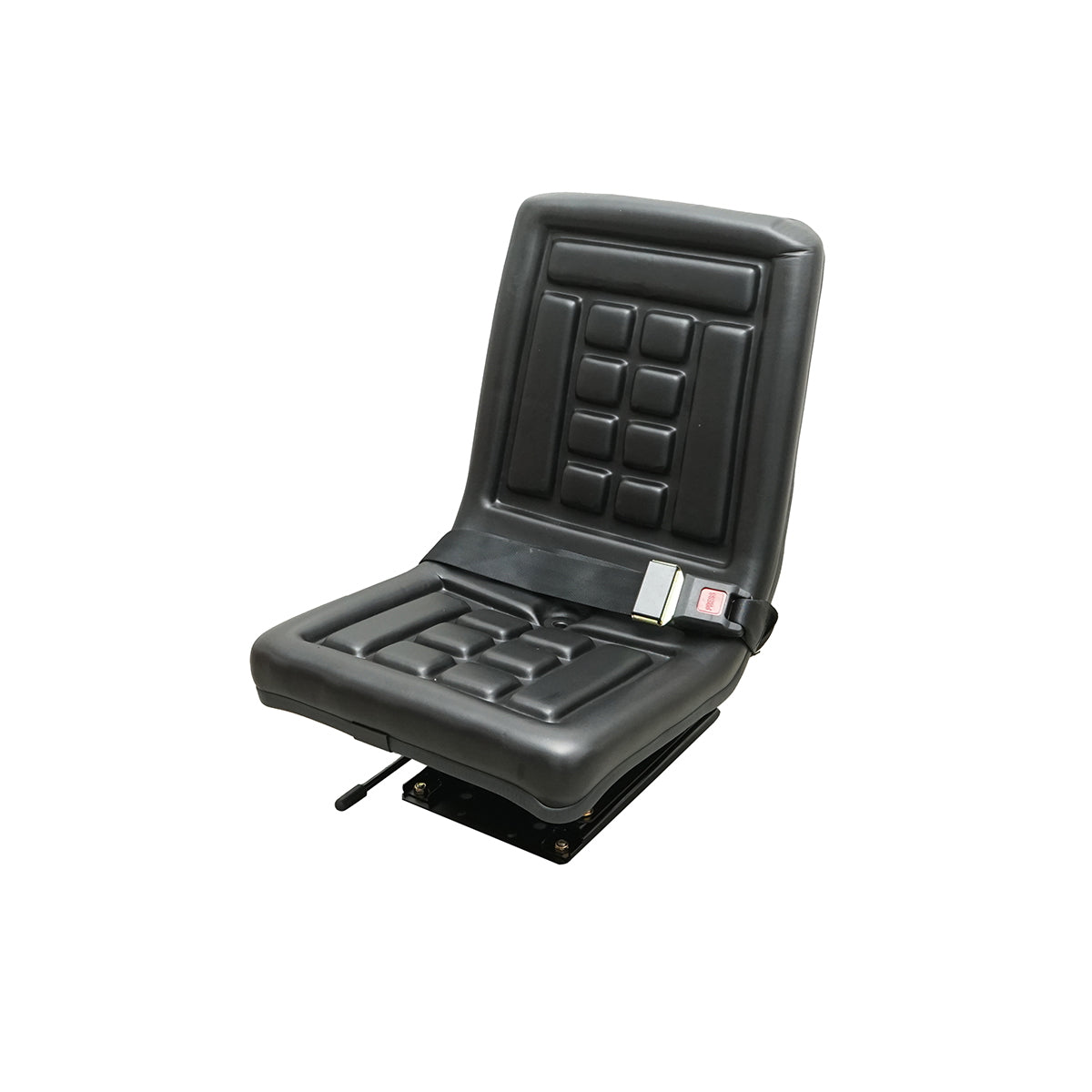 Universal seat with seat belt for agricultural or industrial machinery, forklift